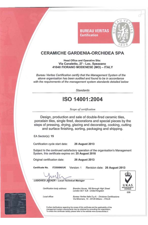 CERTIF  ISO 14001  GO