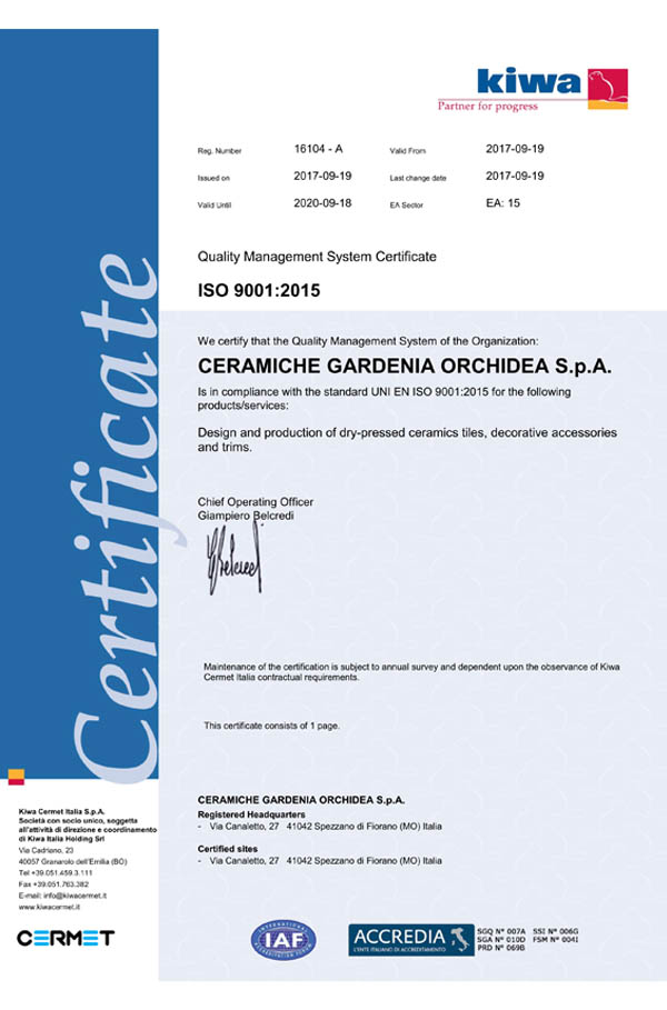 PC 16104 certificato ISO 9001 inglese del 19-09-2017